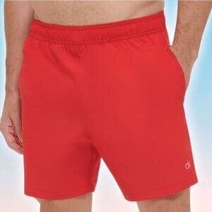 NWT CALVIN KLEIN Swimwear Men's Quick Dry UV Protected Swim Trunk Sz XXL Red